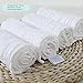 Baby Washcloths, Ricdecor 6 Pack Extra Soft Baby Muslin Washcloths and Towels Organic Cotton and Dye Free Baby Wipes Perfect for Baby’s Sensitive Skin – Great Baby Shower Gift (White 10”×10”)