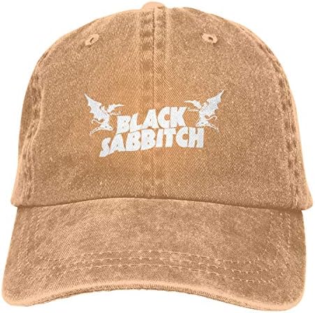 DADAJINN Black Sabbath Adjustable Ball Cotton Washed Denim Cap Black