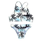 Cupshe Fashion Women's Coconut Palm Tank Halter Padding Bikini Set