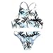Cupshe Fashion Women's Coconut Palm Tank Halter Padding Bikini Set