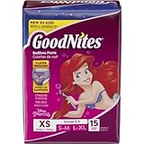 Pull-Ups GoodNites Bedtime Pants for Girls, 15 count, Ariel Disney Princess, XSmall