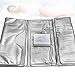 Uttiny Sauna Blanket,110V 2 Zone Digital Far-Infrared (FIR) Heat Therapy Blanket for Body Shape Slimming Fitness (Silver)