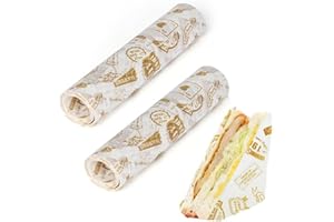 100PCS Food Grade Wrap Paper, BetterJonny Deli Wrap Greaseproof Paper Waterproof Wax Paper Sheets Food Wrapping Liners Food W