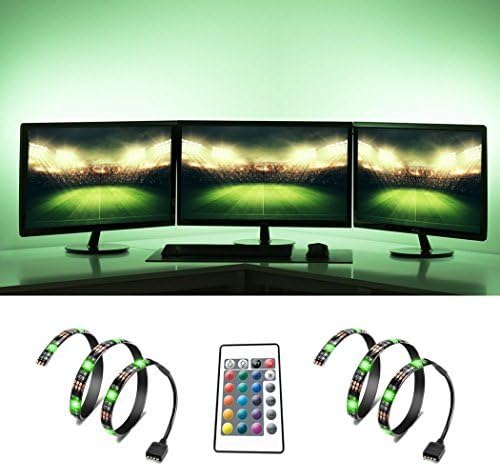 TV Backlight, Feewer Bias Lighting USB LED Light for HDTV, Waterproof LED TV Light with Wireless Remote Controller RGB LED Strip