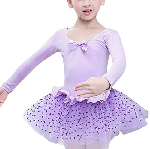 Dance ballet tutu dress for little girls long sleeve le…