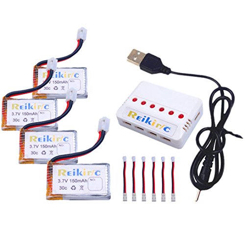 Wwman 4pcs 150mah official battery and 1to6 charger and…