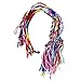 Pixnor 9pcs Handmade Braided Thread Friendship Bracelets Wrist Ankle Bracelets (Random Color)