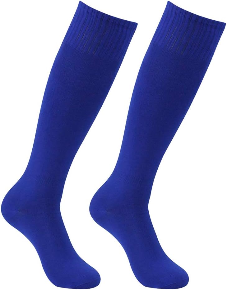 Long Tube Soccer Socks, Feelingway Unisex Knee High Solid Sport Football Socks 2-4 Pairs