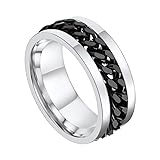 Spinner Chain Rings Men Thumb Rings Stainless Steel