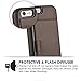 ZVE Case for Apple iPhone 6s and iPhone 6, 4.7 inch, Slim Leather Wallet Case with Credit Card Holder Slot Pocket Protective Case Cover for Apple iPhone 6 / 6s - Dark Brown