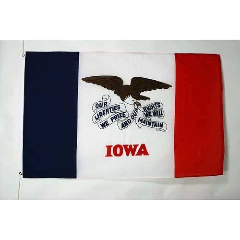 AZ FLAG - Iowa Flag - 3x5 Ft - 100D Polyester Us State Of Iowa Banner with Two Metal Grommets - Fade Resistant - Vivid Colors - 3' x 5' Feet - 150x90 Cm — image 1