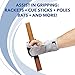 Sammons Preston Grasping Cuff With Wrist Support, Best Support for Good Grip Around a Racket, Paddle, Bat, Comfortable Suede Cuff for Limited Hand Function or Weak Grip, Fits Right or Left Hand