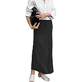 CHARTOU Women Fall Winter Elegant Faux Suede Leather Regular Fit Pencil Maxi Long Skirt