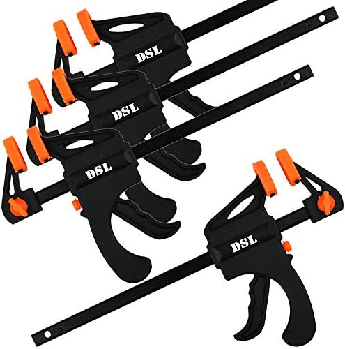 DSL 4 x 103mm Jaws Ratchet Trigger Speed F Clamps Woodworking Carpentry DIY Home
