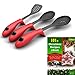 Kitchen Cooking Utensils with Built-in Stand Starter Set, Set of 3, Red and 121 Cooking Secrets Ebook