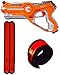 DYNASTY TOYS Outdoor Games for Kids Laser Tag Blaster Toy for Camping W/Glow in The Dark Wristband (Orange)