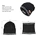 MUCO Mens Womens Winter Beanie Hats Scarf Set Warm Knit Hat Thick Fleece Lined Slouchy Cap Neck Warmer for Men Women