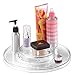 mDesign Spinning Two-Tier Lazy Susan Turntable Storage Tray - Rotating Organizer for Bathroom Vanity Counter Tops, Dressing Tables, Makeup Stations, Dressers - 11.5
