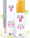 Eye Serum Cream Roller Bottle 0.4 OZ With Vitamin A And E For Dark Circles Puffiness Bags Wrinkles Fine Lines Face Gel Oil Great Results After Using Natural Moisturizer Above Organic Vegan Lifting
