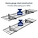 FLEXIMOUNTS 2-Pack 1x4ft 12-inch-by-48-inch Wall Shelf Garage Storage Rack Wall Mounted Floating Shelves, Black
