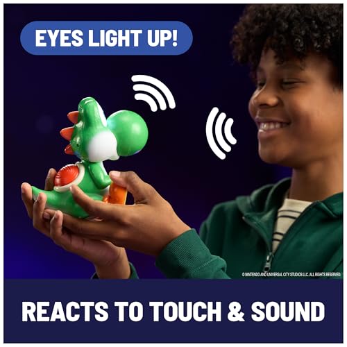 ¡Yoshi Sale del cascarón!, Super Mario Galaxy: La película, Figura de acción interactiva de Huevo de Yoshi con Sonidos, a Partir de 4 años, Pilas Incluidas