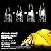 MalloMe LED Camping Lantern Flashlights 2 Pack - Super Bright - 350 Lumen Portable Outdoor Lights - AA Batteries Required, Not Included (Black, Collapsible)