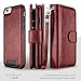 iPhone 6 Case, iPhone 6S Case, Samcore Leather Wallet flip Case with Detachable Folio, Card Slots, Premium PU Leather for iPhone 6/6S 4.7 inch [Brown]