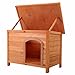 JAXPETY Pet Products Dog Club House Pet Shelter XL Home Outdoor Ground Wood Kennel Weather Resistant