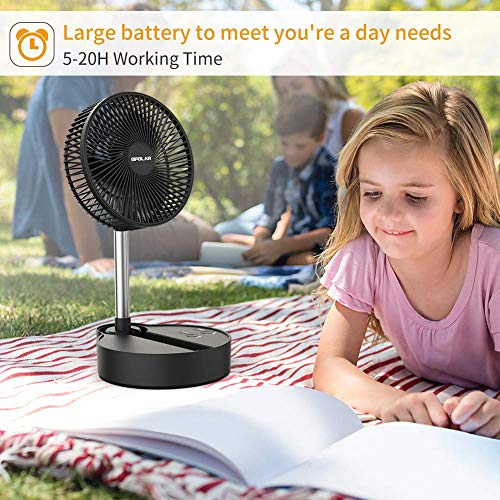 OPOLAR Battery Operated Portable Fan,Rechargeable Oscillating Fan