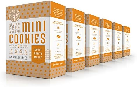 Partake Foods Nut Free, Gluten Free, Soy Free, Vegan Mini Cookies (Sweet Potato Millet Mini Cookies, 6-Pack)