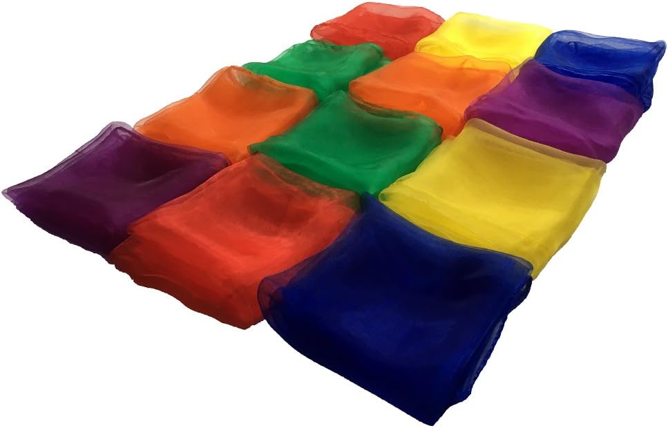 Rhythm Band Large Rhythm Scarves Multi-Color(Pack of 12): Toys & Games