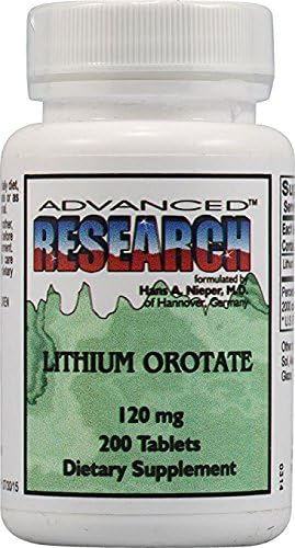 NCI Advanced Research Dr. Hans Nieper Lithium Orotate Tablets, 120 mg, 3Pack (200 Count Each ) Qjk$hf