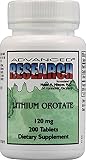NCI Advanced Research Dr. Hans Nieper Lithium Orotate Tablets, 120 mg, 3Pack (200 Count Each )