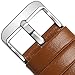 Compatible Samsung Galaxy 46mm/Gear S3 Frontier/Classic Watch Bands, Fullmosa Quick Release Leather Watch Band for Gear S3 Bands/Moto 360 2nd Gen 46mm 22mm Watch Band, Brown + Silver Buckle