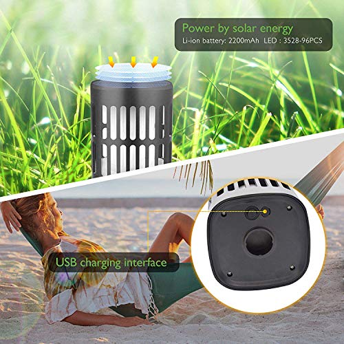 Balight Solar Flickering Flame Lights, Outdoor Sloar Torches Lights Hanging Sloar Lantern Lights Waterproof Landscape Lawn Decoration Lighting Dusk to Dawn Auto On/Off for Patio Garden Yard (1 Pack) - Thumbnail 6