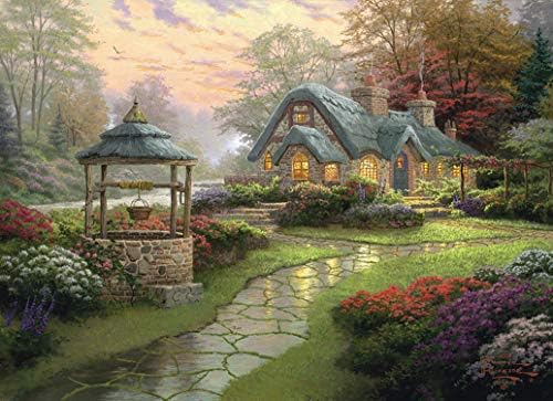 Artoree DIY 5D Diamond Painting by Number Kit for Adult, Full Drill Diamond Embroidery Dotz Kit Home Wall Decor-20x14" Cottage