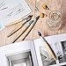 Outus 10 Pieces Paintbrush Pens for Art Teacher Gifts, Bamboo Brush Shape Ballpoint Pen Retractable Ink Pens Novelty Pens Appreciation Gifts for Art Teacher Christmas Birthday Party Favors