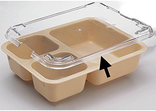 Cambro 911CWC135 Camwear Lid, For Meal Delivery Tray, Polycarbonate, Clear (24 Pieces/Unit)