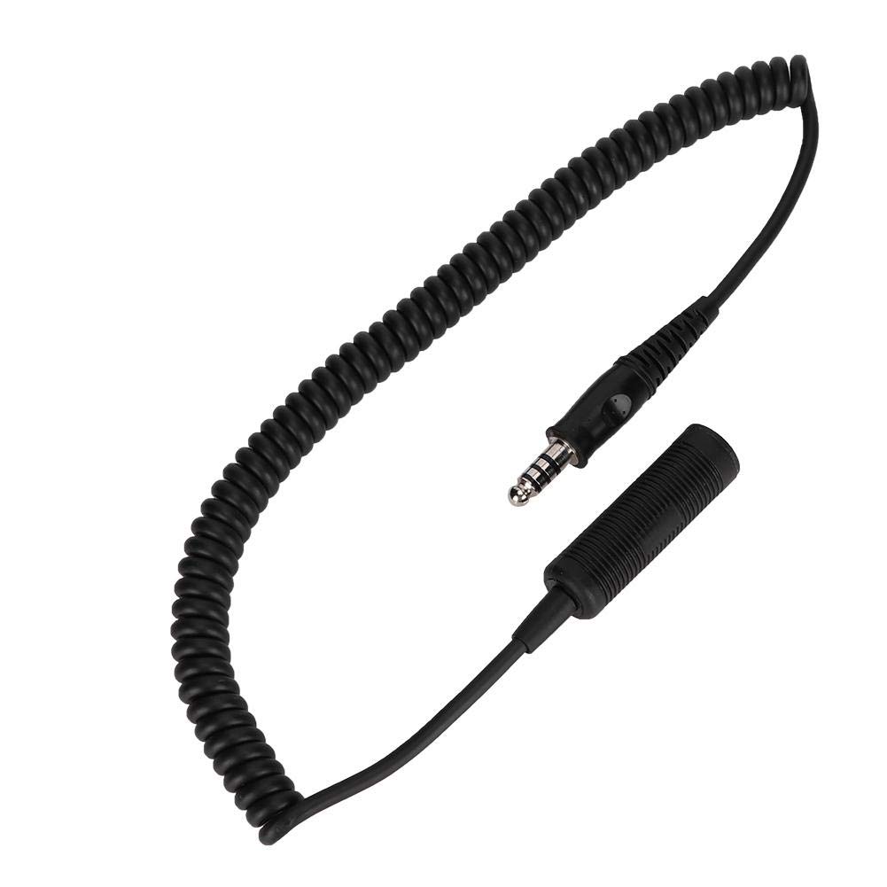 ASHATA Helicopter Military Headphone Extension Line Cable, U-92A/U TO U-174/U Helicopter Military Headphone Extension Line Cable for Helicopter/Military, U-92A/U to U-174/U Type Coil