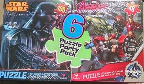 Super Heroes Puzzle Party Pack-6 Puzzles Total