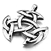 INBLUE Men's Stainless Steel Pendant Necklace Irish Celtic Knot Triquetra -with 23 Inch Chain