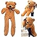 5.9 Feet Super Giant Teddy Bear Outer Cover Animal Toy Huge Bear Shell (Yellow, 1.8m)