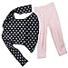 Asherangel Baby Girl Cute 2pcs Set Children Clothes Suit Top and Pants (Age(6T), Navy Dot)