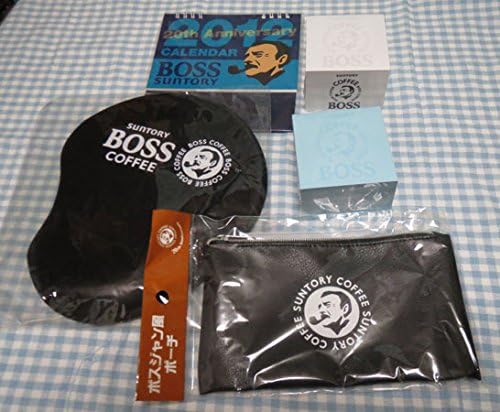 Amazon Co Jp 懸賞当選品 サントリー Boss コーヒー 景品 ５点まとめて 非売品 マウスパッド メモ ポーチ カレンダー12 セット ホビー