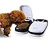 WOpet Automatic Pet Feeder Dog Cat Feeder Bowl with Ice Pack 2-Meal Black Multiple Arbitrary Combination