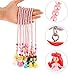8 Pack Princess Dress up Accessories Costume Necklace Kit Activity Gift Set Toys for Girls Princess Snow White Cinderella Ariel Belle Aurora Party Favors