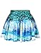 Women's Cartoon Digital Print Stretchy Flared Pleated Casual Mini Skirt,One Size,Alice in Wonderland