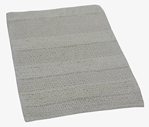 Castle Hill Wide Cut Reversible Bath Rug, 20 by 30-Inch, Ivory