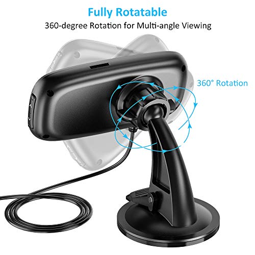 Comsoon Bluetooth FM Transmitter & Magnetic Phone Car Mount, 2 in 1 Car Kit with Quick Charge 3.0 + 5V/2.4A Smart IC Dual USB Car Charger, 360° Rotatable Dashboard Cell Phone Holder - Thumbnail 4