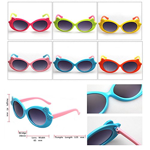 FancyG® Cool Kids Style Round Shape Cute Cat Eye Style Bow Tie Decorated UV 400 Protection Sunglasses Frame Eyewear
